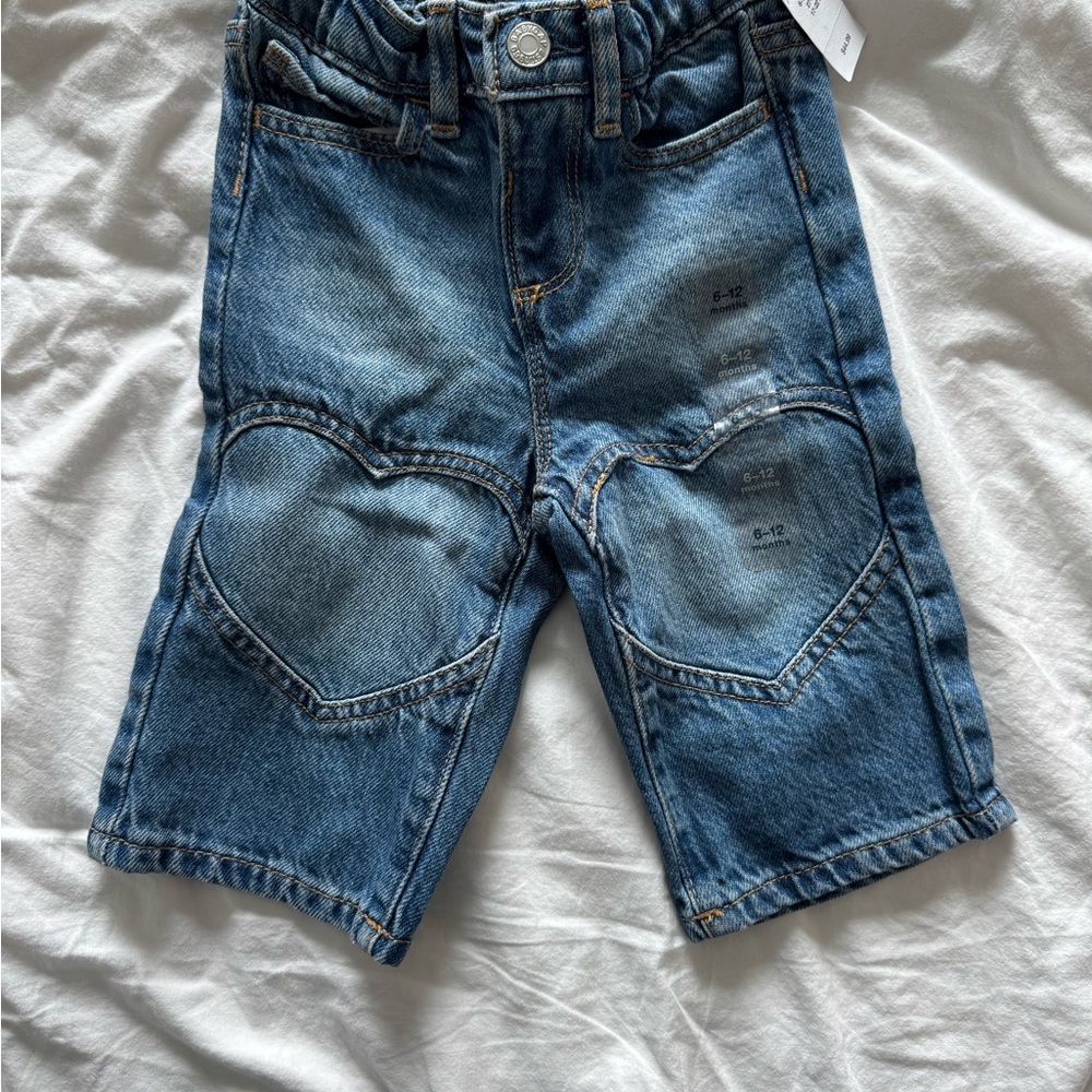 Baby Gap Denim Jeans with Heart Patches NWT